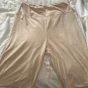 Brown spandex shorts !!
